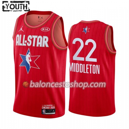 Camiseta Niños NBA Milwaukee Bucks Khris Middleton 22 2020 All-Star Jordan Brand Rojo Swingman Camiseta Niños NBA Milwaukee Bucks Khris Middleton 22 2020 All-Star Jordan Brand Rojo Swingman